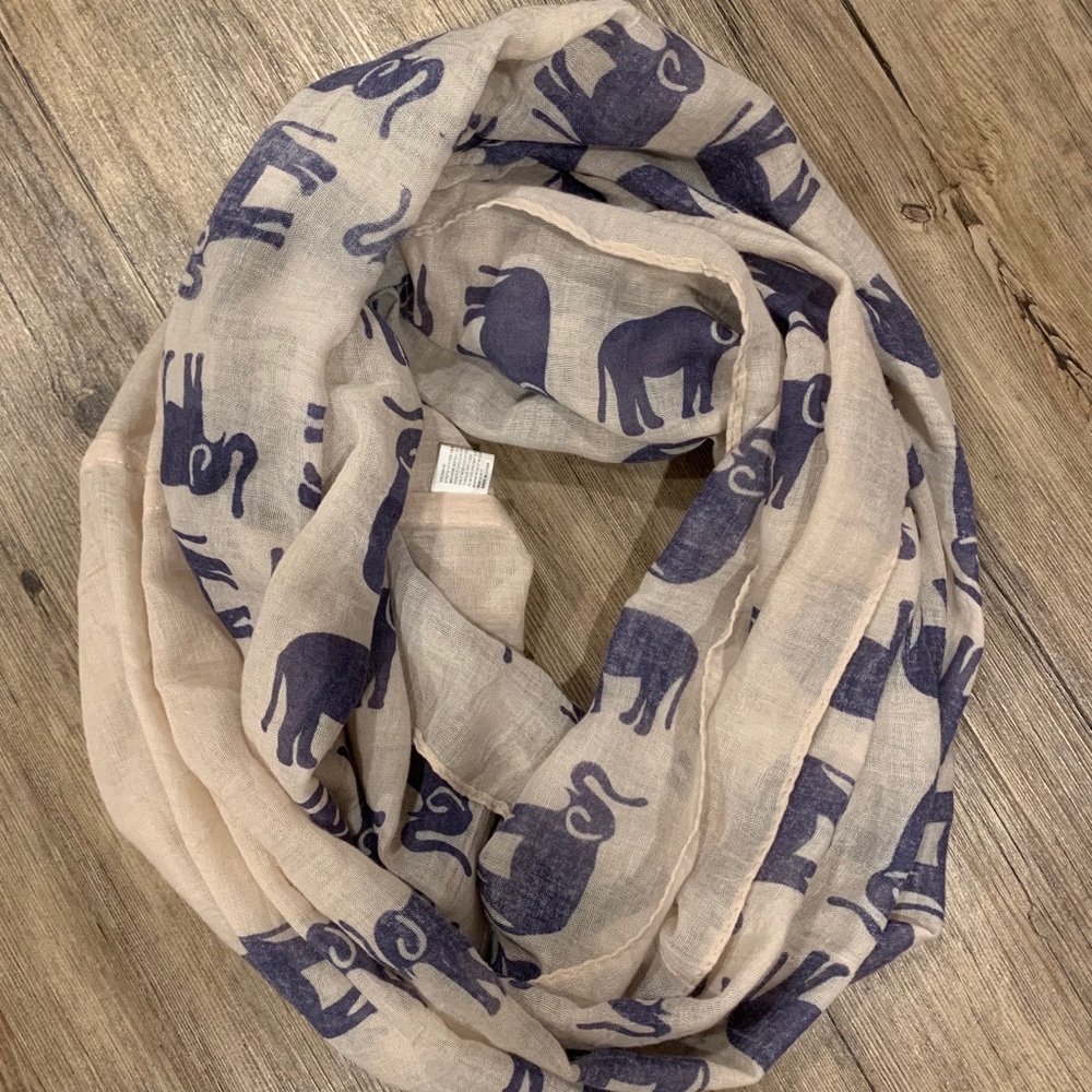 Elephant print infinity scarf